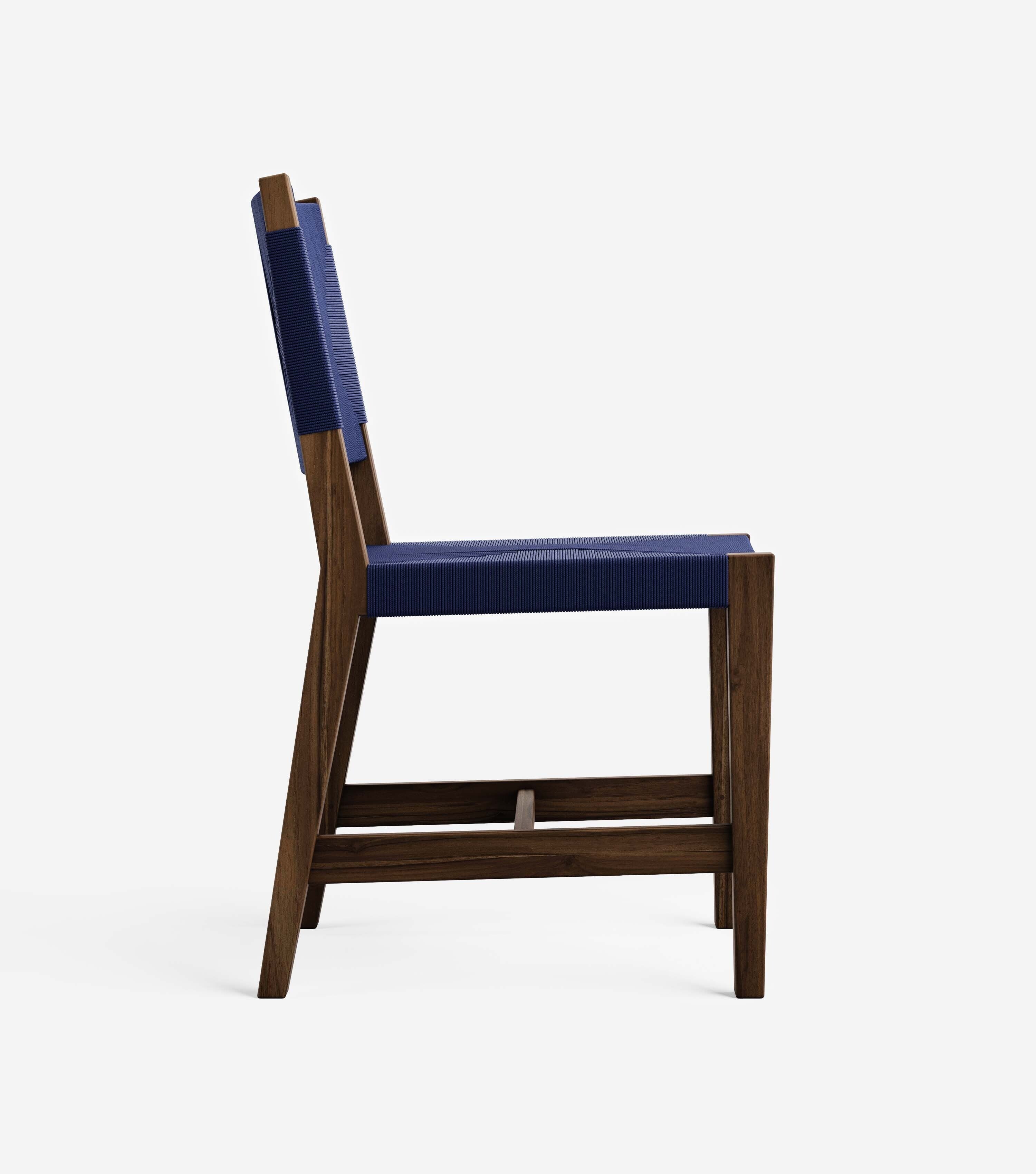 Coffee Teak / Navy Cross Braided Cord