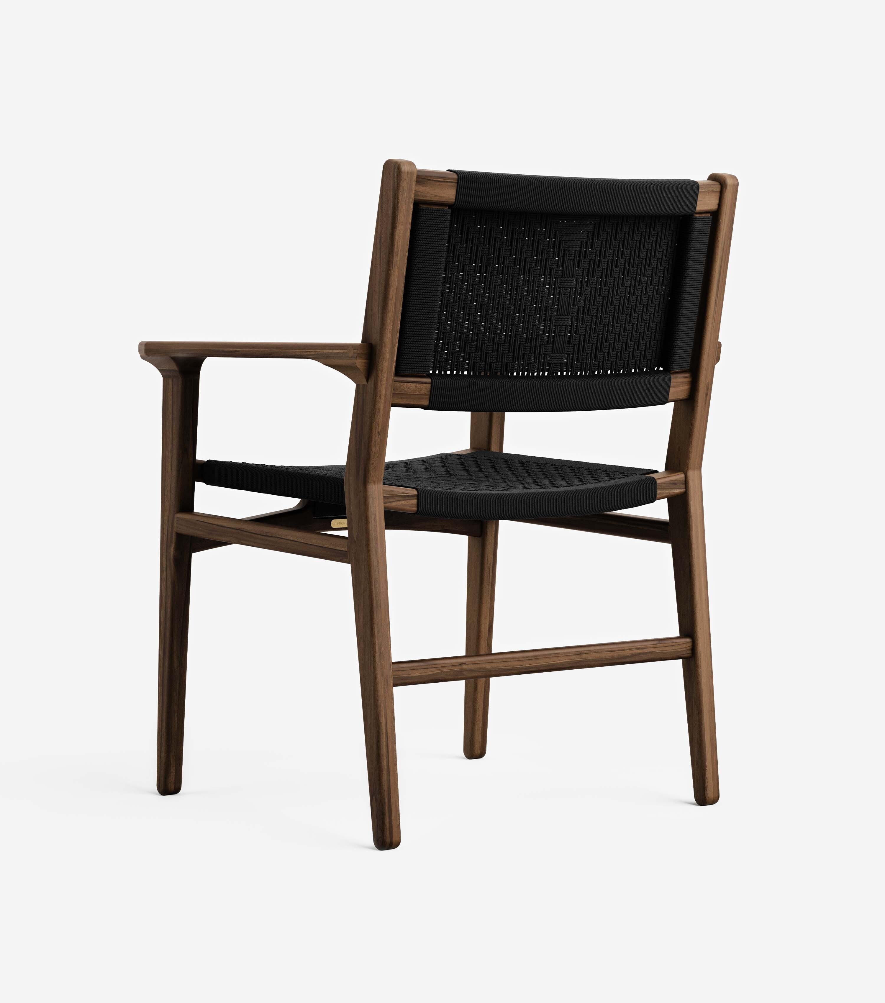 Coffee Teak / Black V Braided Cord
