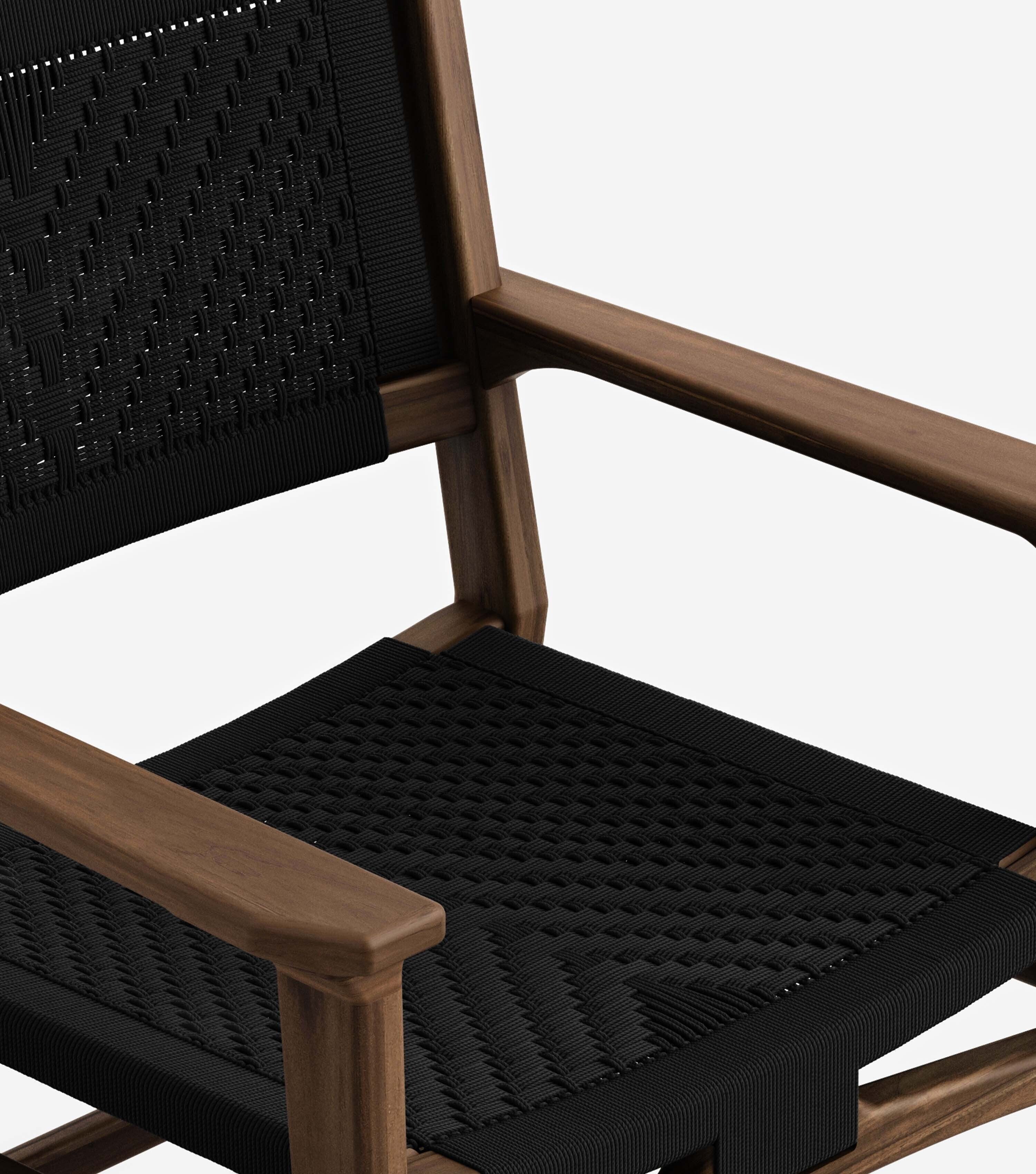 Coffee Teak / Black V Braided Cord