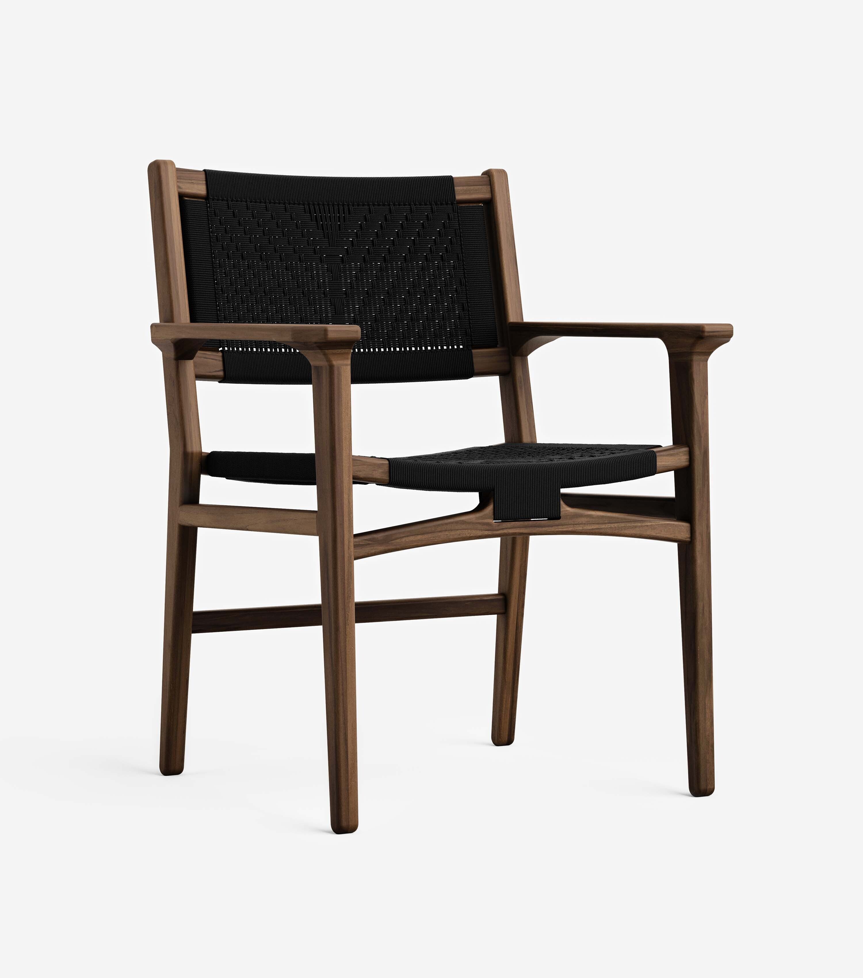 Coffee Teak / Black V Braided Cord