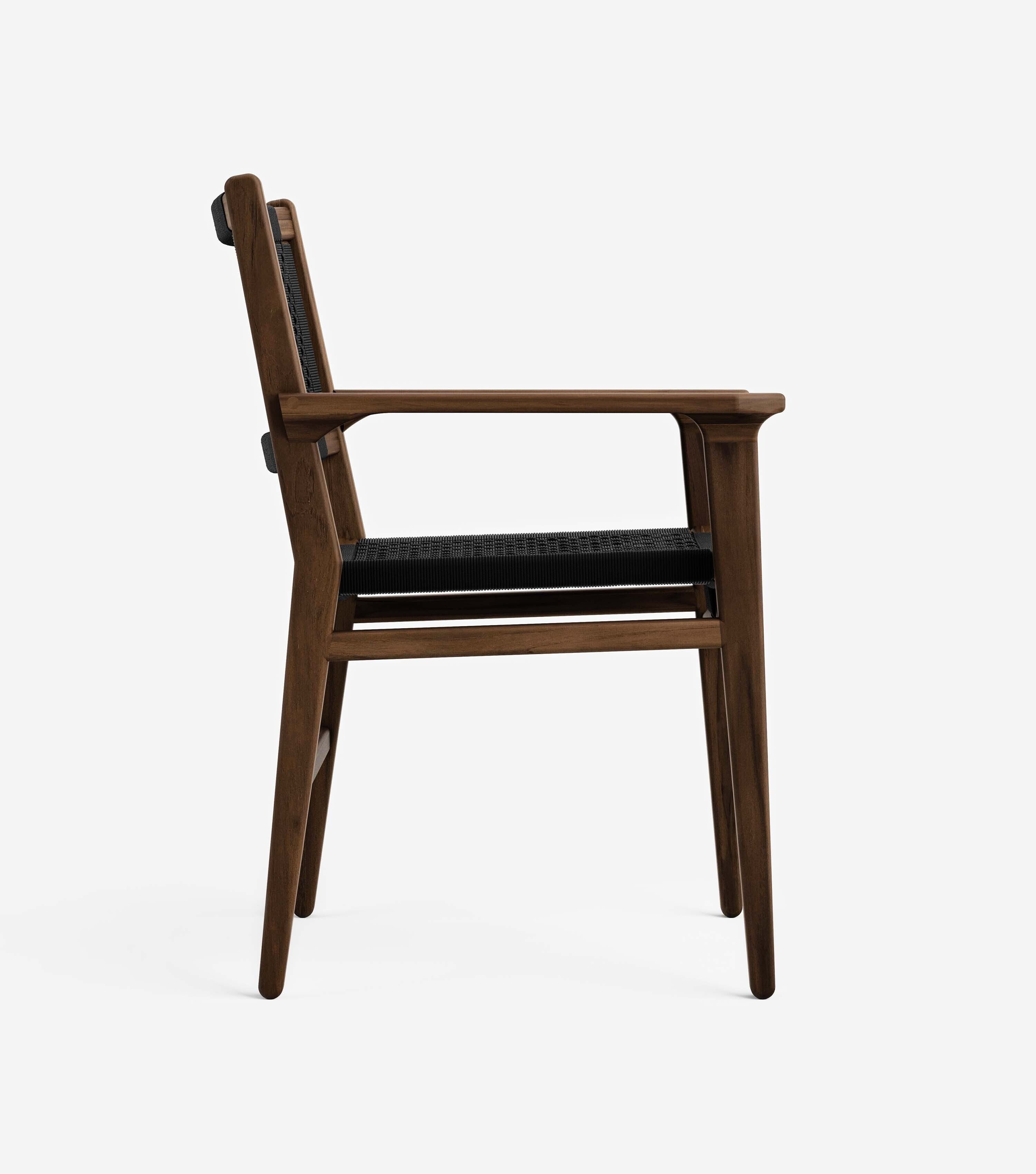 Coffee Teak / Black V Braided Cord