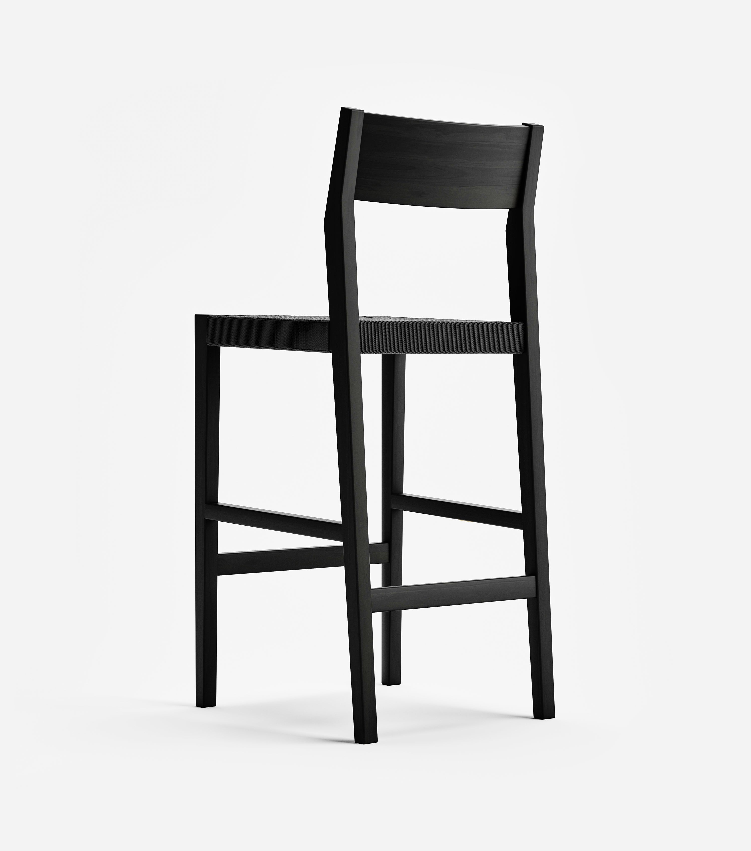 Charcoal / Black Cross Braided Cord / Bar