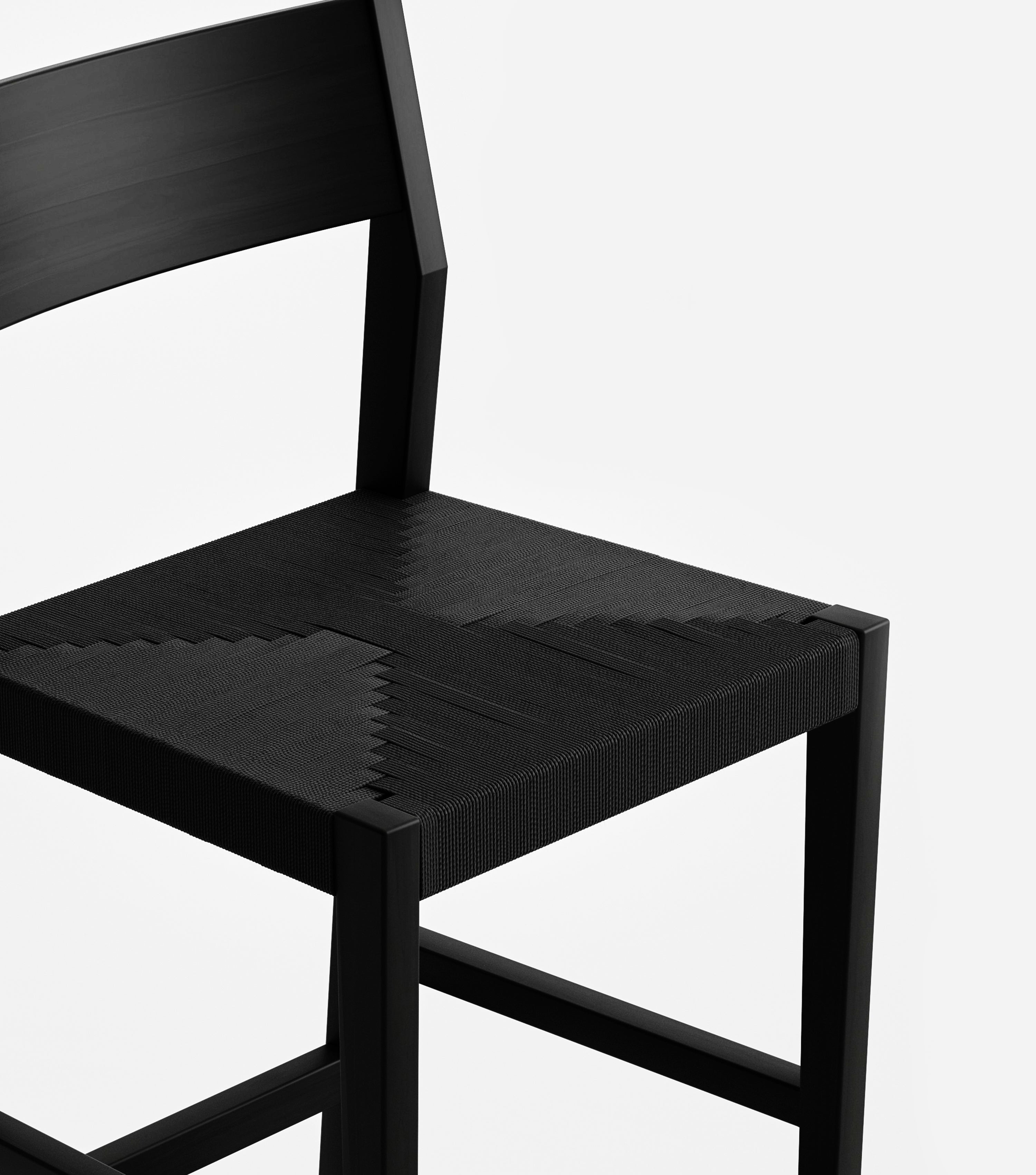 Charcoal / Black Cross Braided Cord / Bar