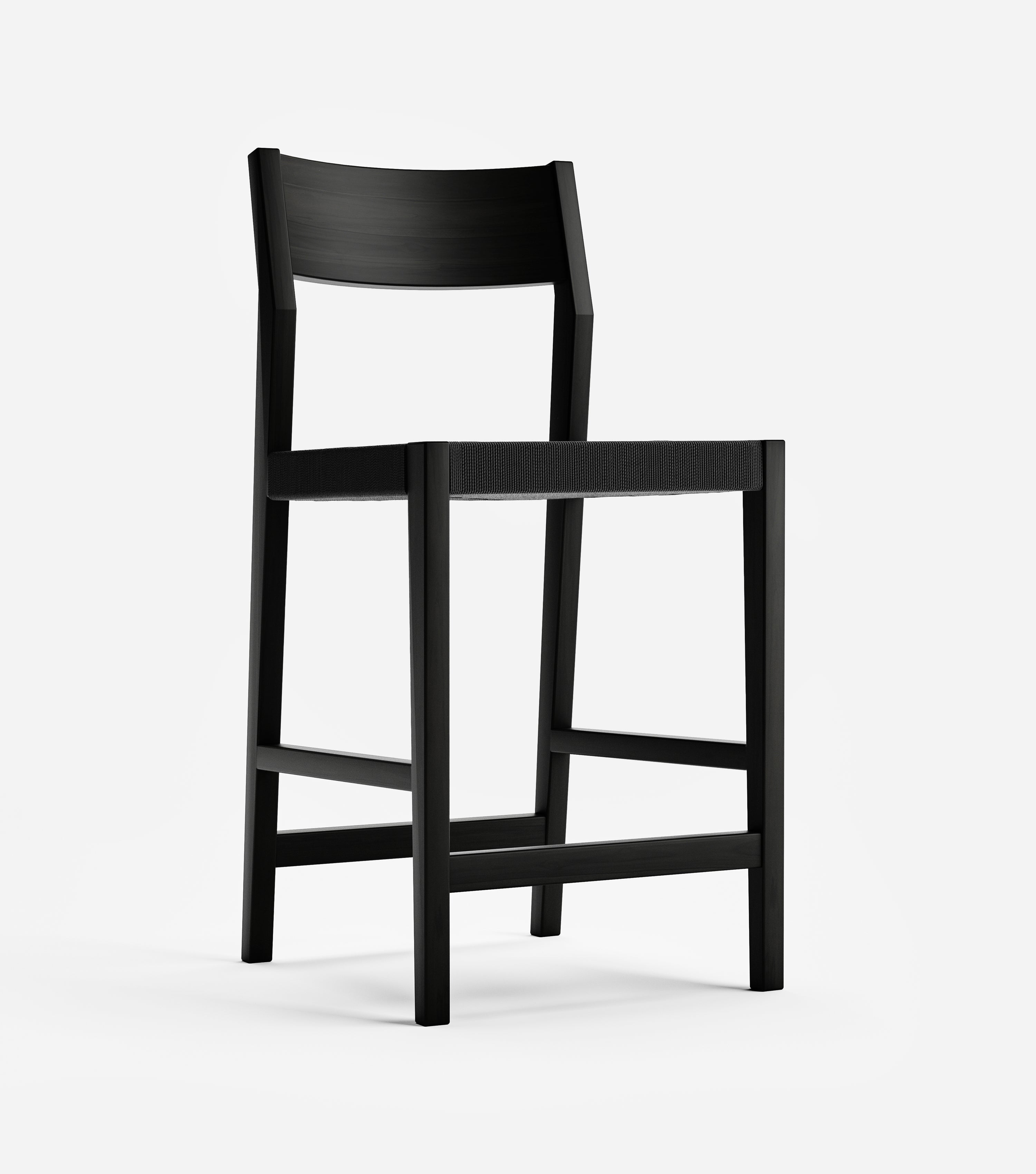 Charcoal / Black Cross Braided Cord / Counter