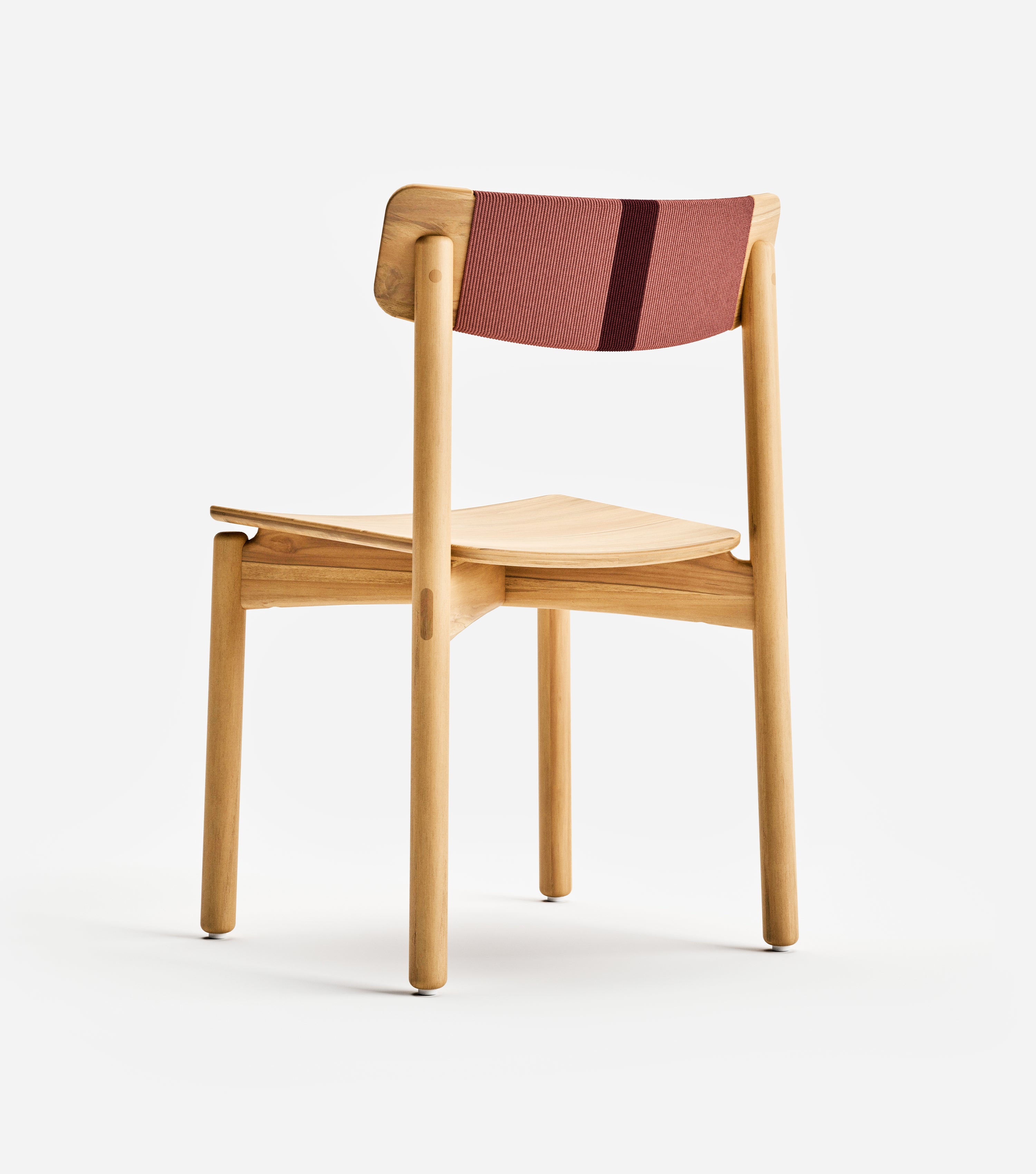 Natural Teak / Coral Burgundy Cord