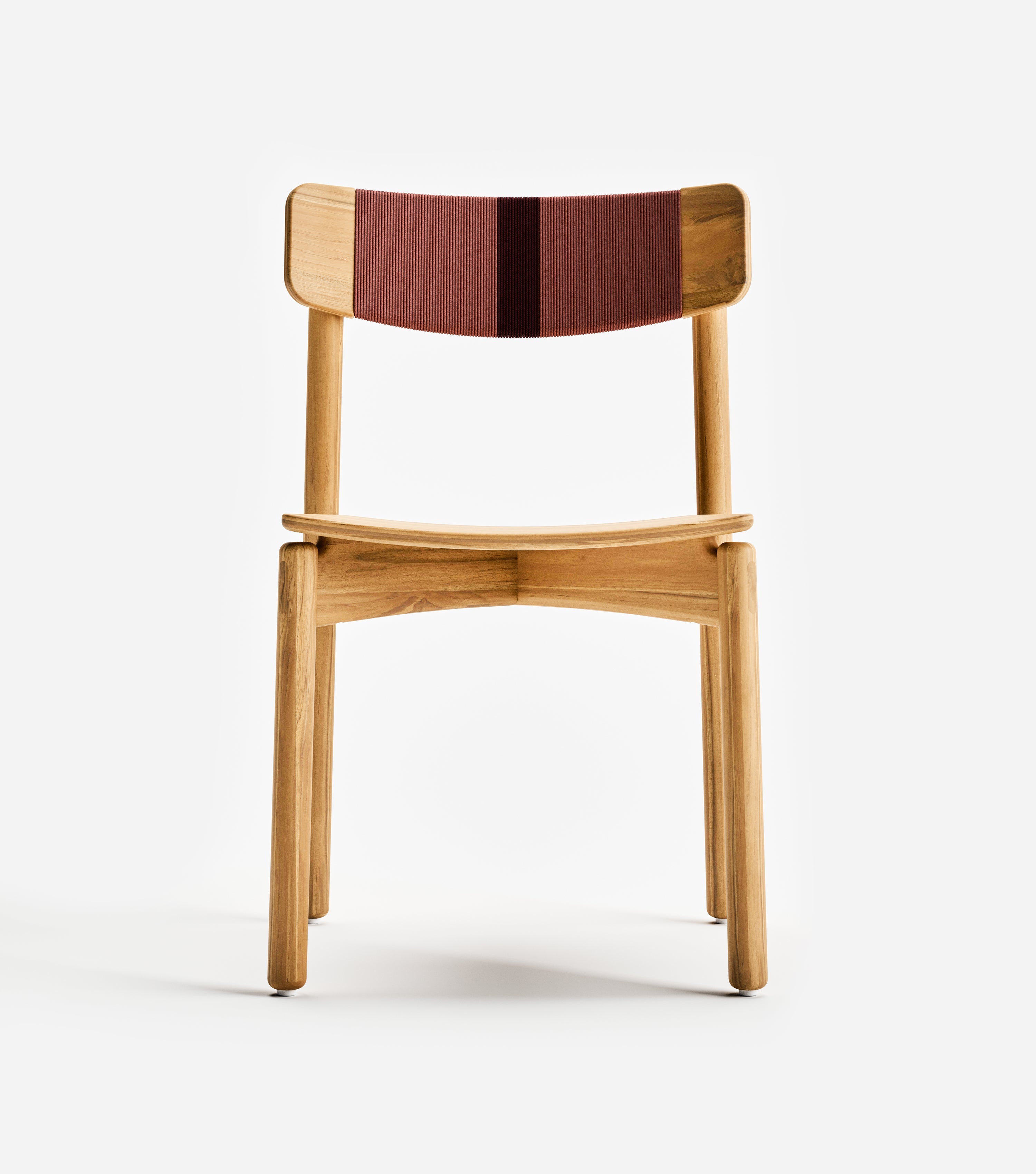 Natural Teak / Coral Burgundy Cord