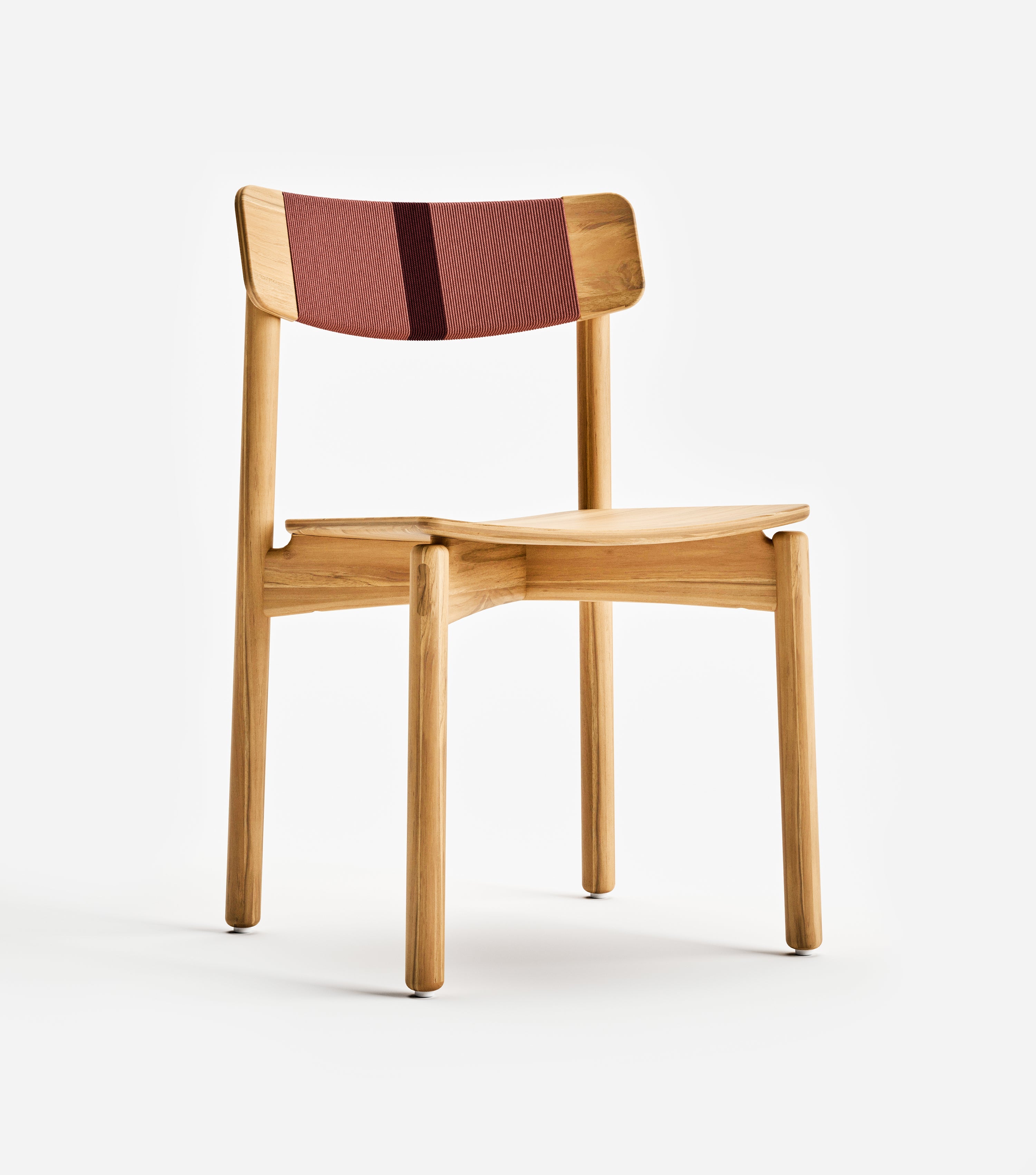 Natural Teak / Coral Burgundy Cord