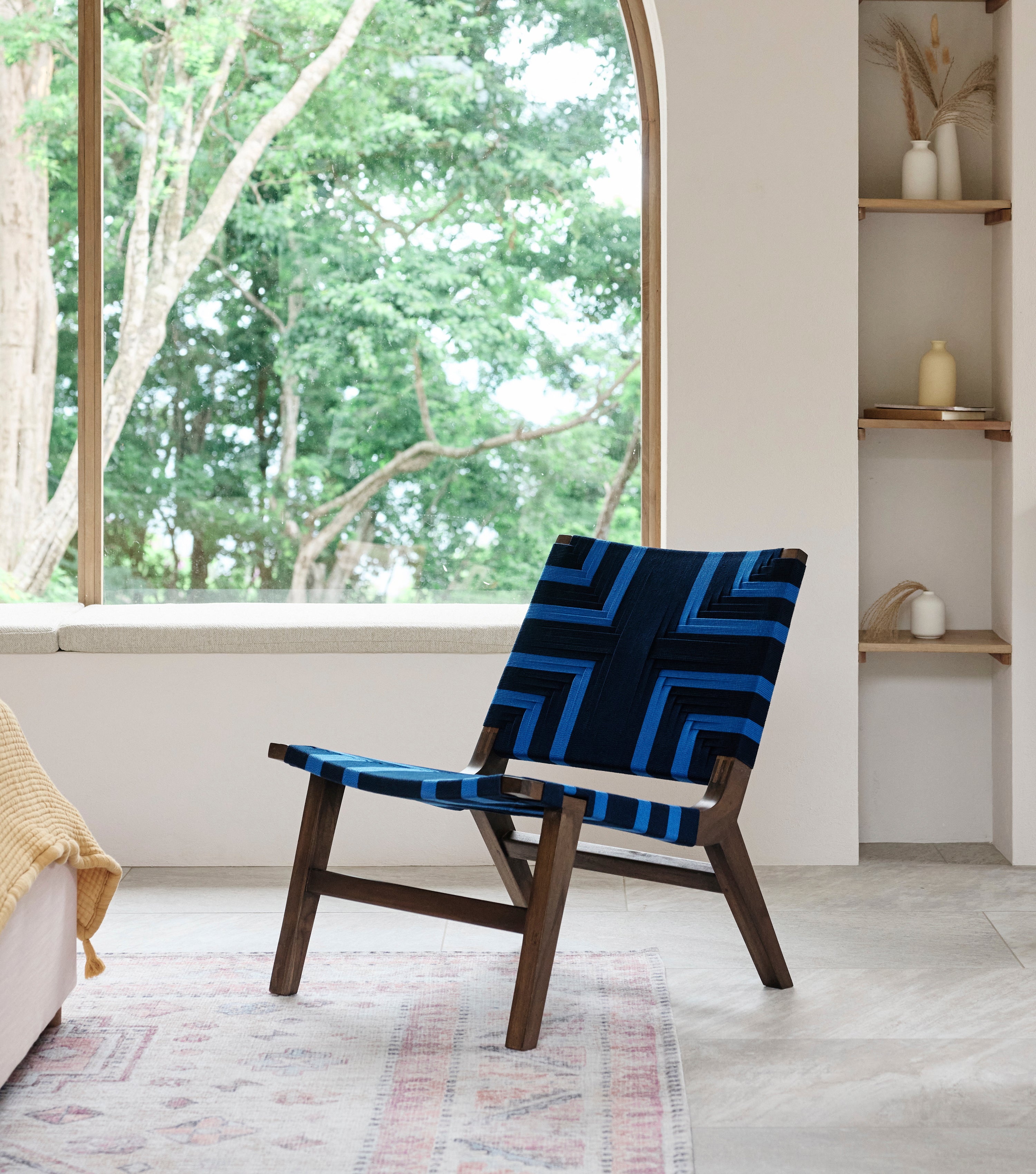 Coffee / Midnight Blue Pattern