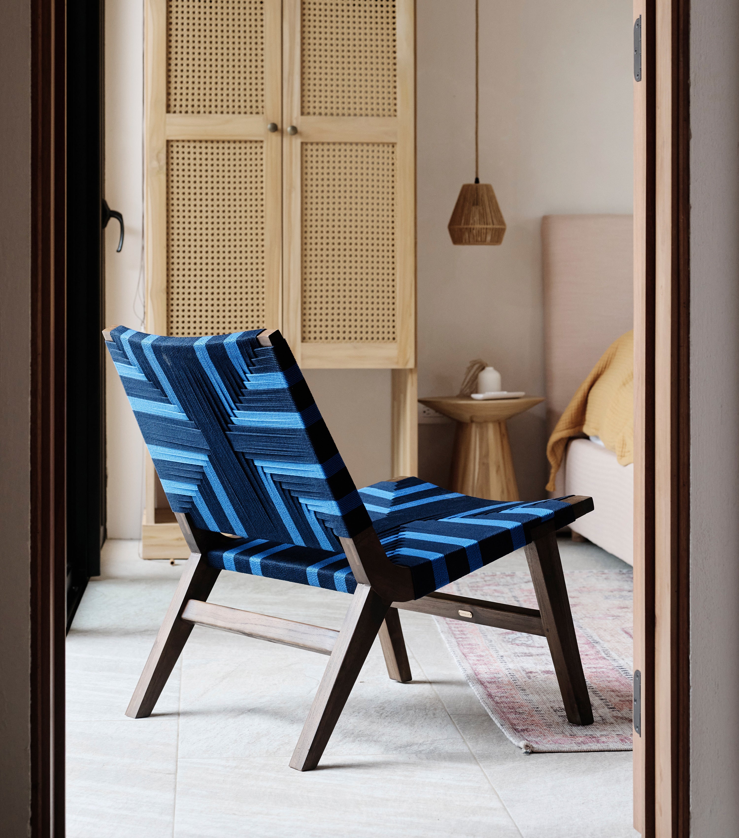 Coffee / Midnight Blue Pattern