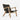 Unfinished Teak / 2" Black Straps