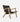 Unfinished Teak / 2" Black Straps