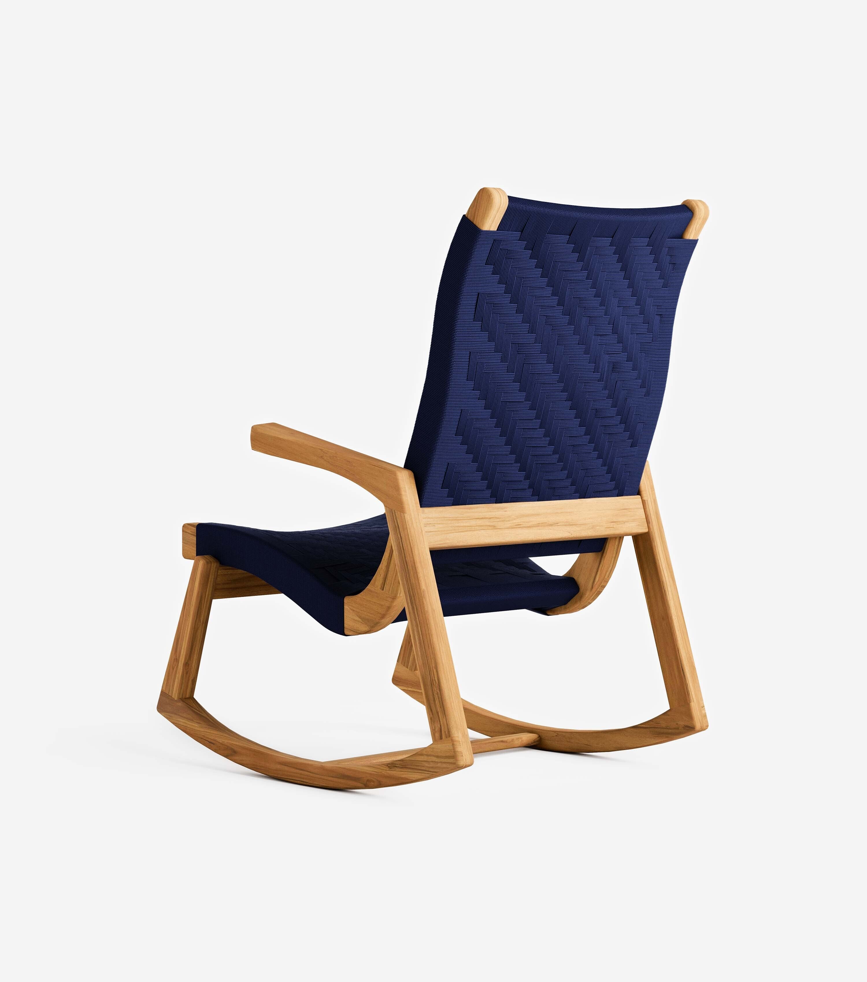 Natural Teak / Navy Basket Cord