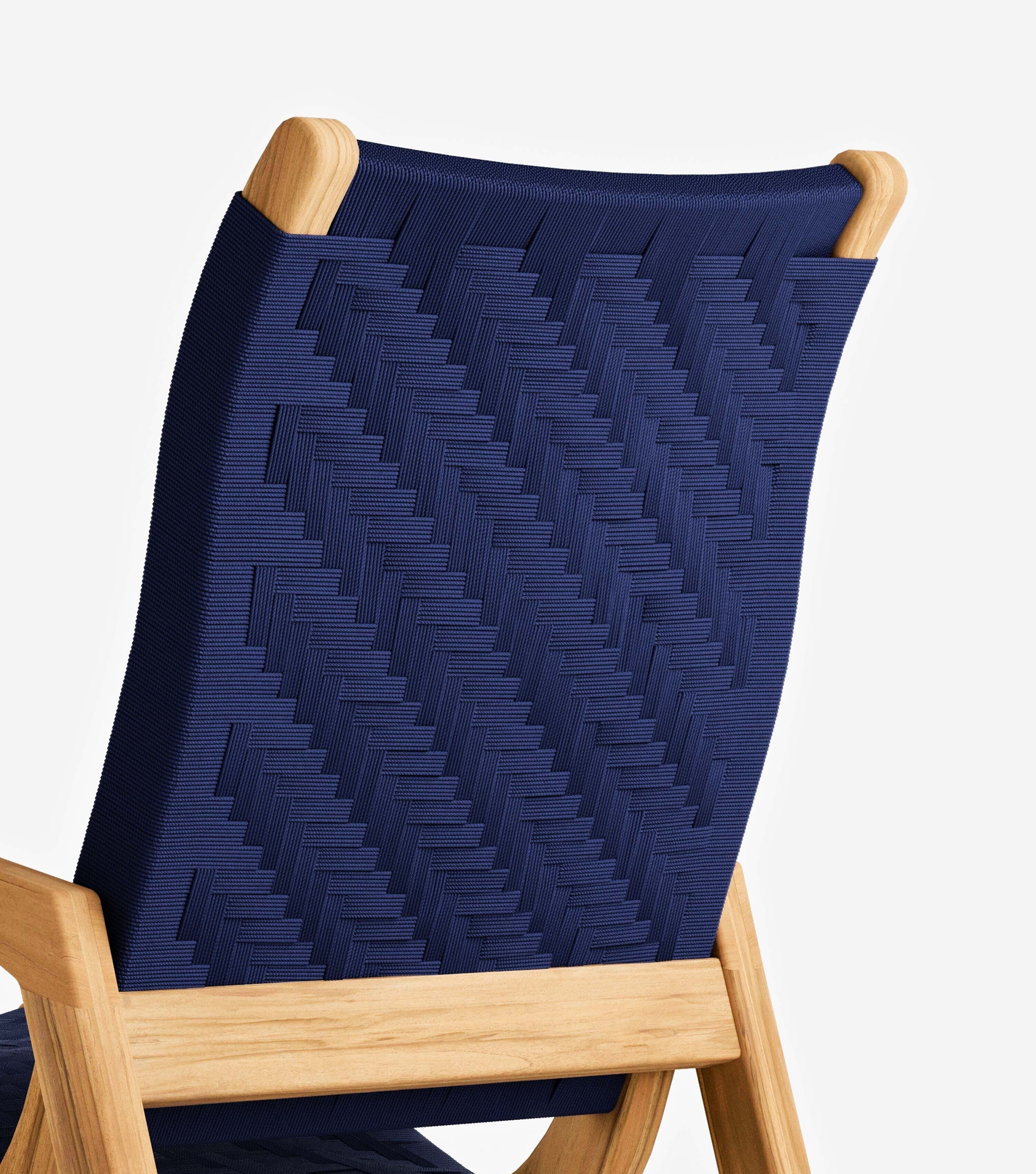 Natural Teak / Navy Basket Cord