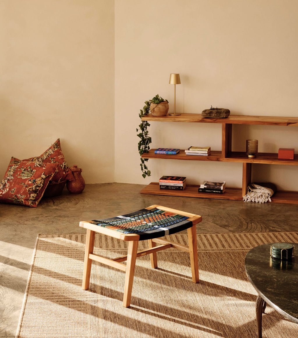Masaya Ottoman Woven Mot Mot Cord | Forever Furniture by MasayaCo