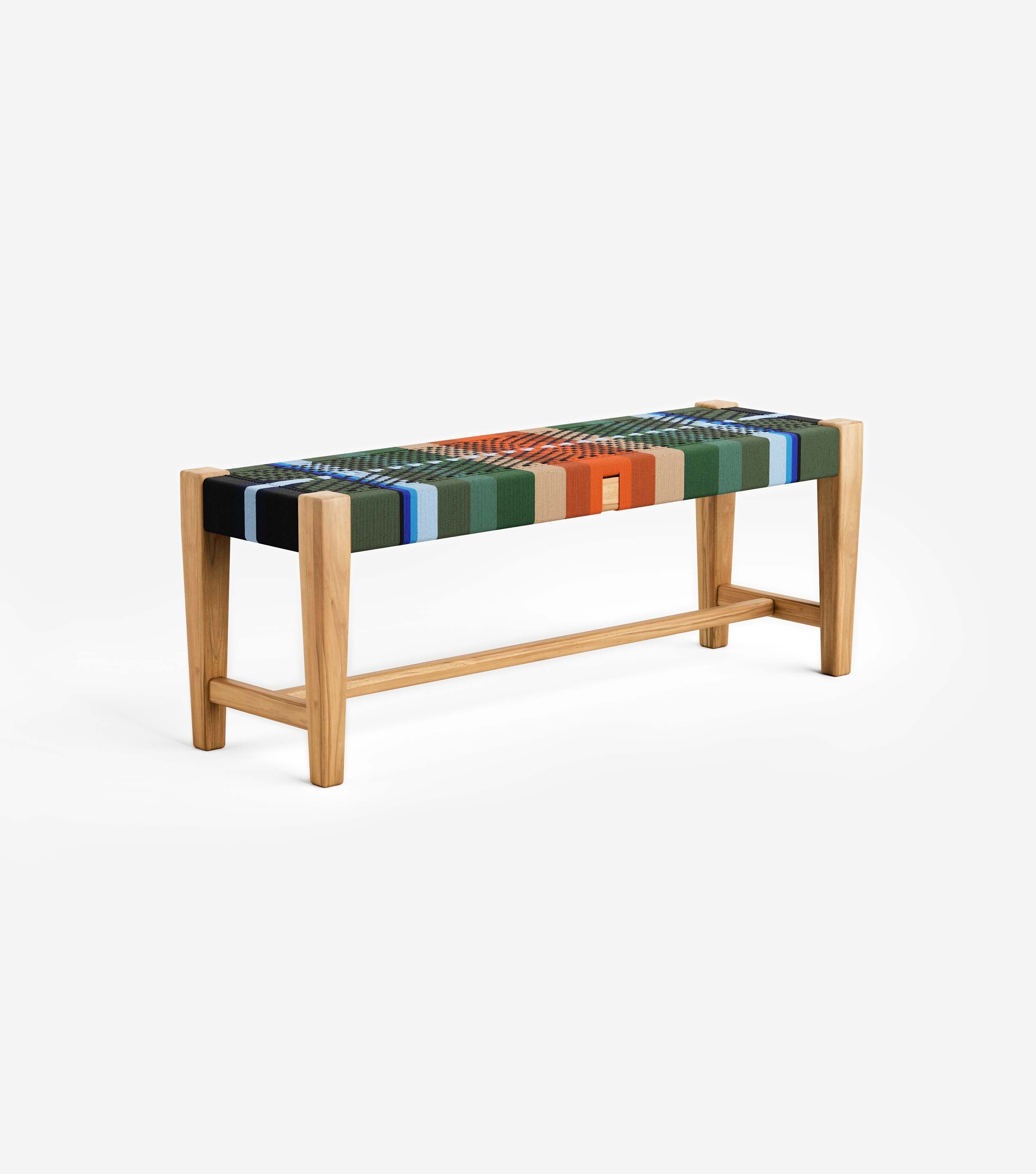 Natural Teak / Mot Mot Pattern / Small