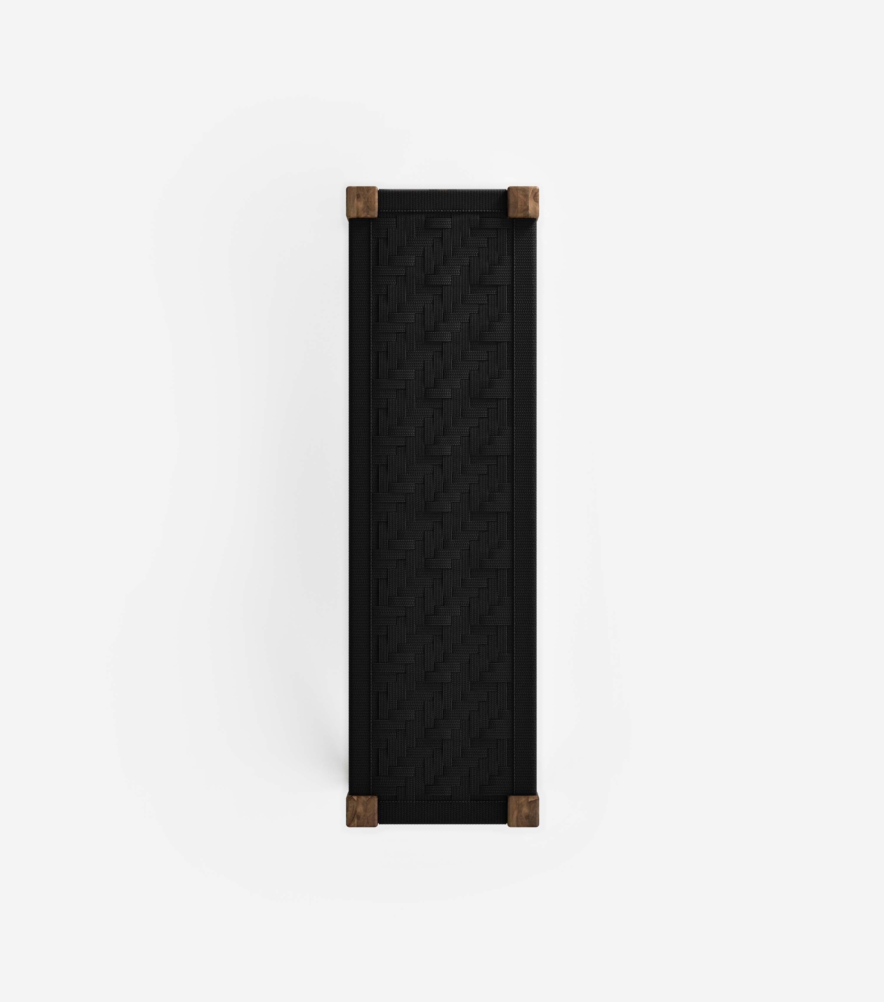 Coffee Teak / Black Basket Cord / Small