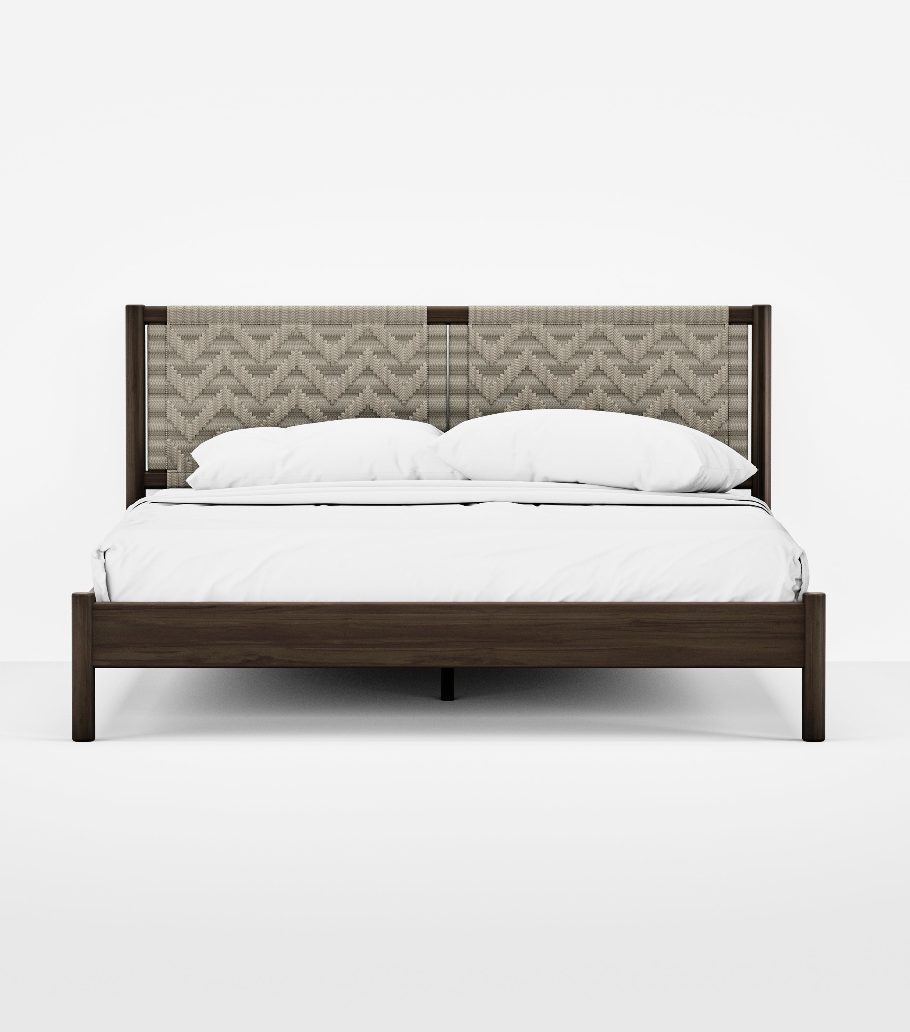 Coffee / Taupe Chevron Cord / King