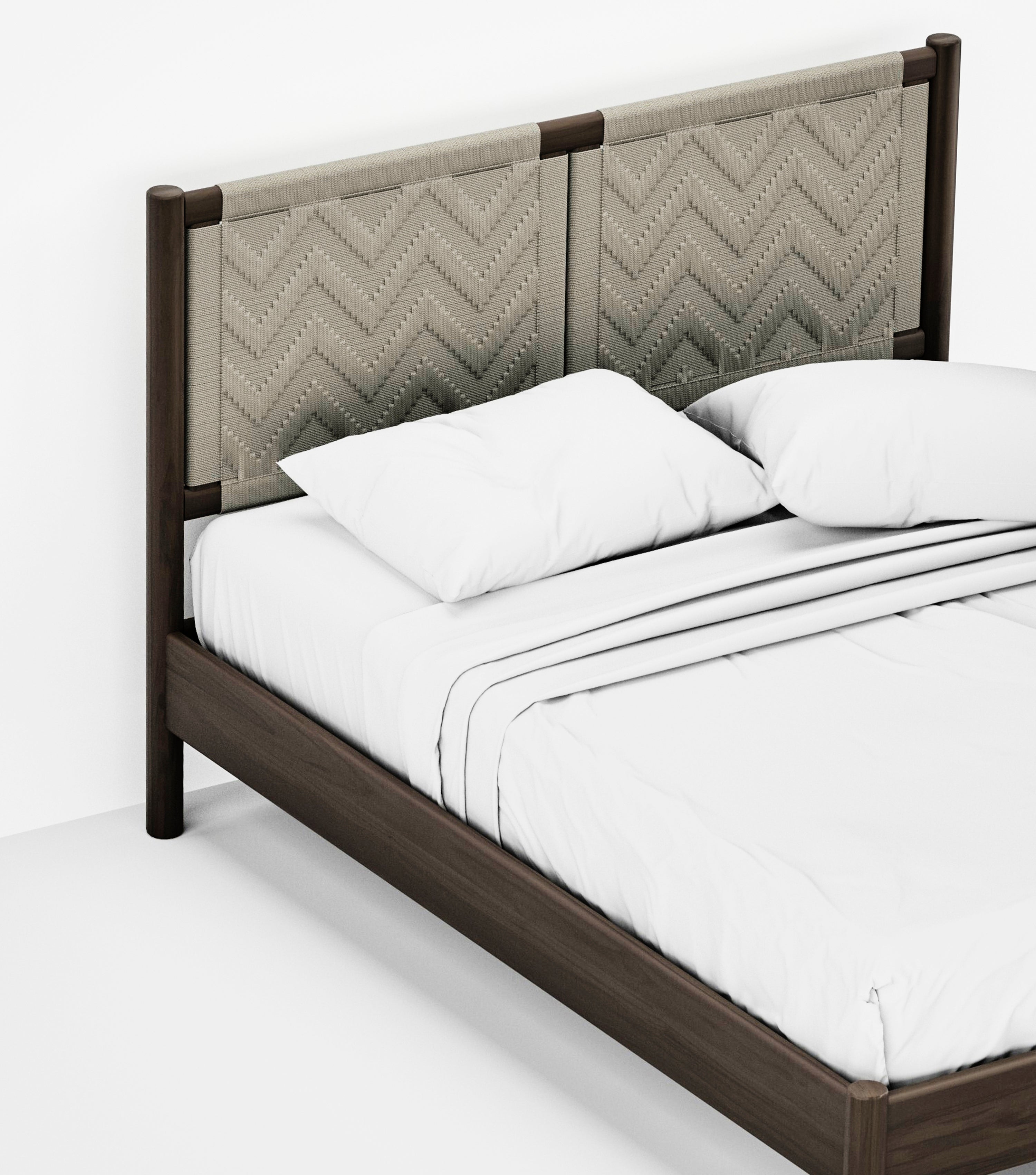 Coffee / Taupe Chevron Cord / Queen